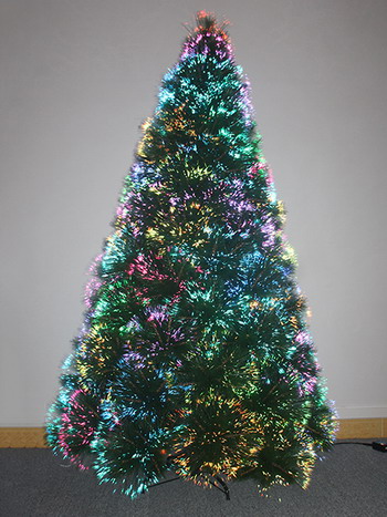 SYT46F048/4.5FT Led pre-lit Fiber optical Dancing Spruce Artificial Christmas Premium Tree
