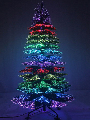 SYT60E021B/6Ft Led pre-lit Starry-sky Fiber optical Dancing Artificial Christmas Tree