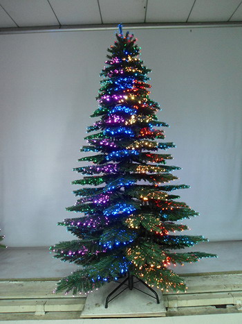 SYT76E008/7.5FT Led pre-lit Starry-sky Fiber optical Dancing Artificial Christmas Tree