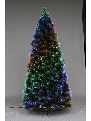 SYT76G005/7.5FT Led pre-lit Fiber optical Dancing Premium Artificial Christmas Slim Tree