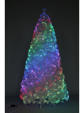SYT76G006/7.5FT Led pre-lit Fiber optical Dancing Artificial Christmas Slim Tree